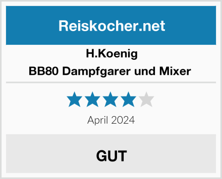 H.Koenig BB80 Dampfgarer und Mixer  Test