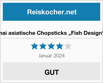  Ukainiemai asiatische Chopsticks „Fish Design“ (5 Paar) Test